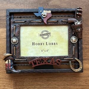 Hobby Lobby Western Brown Photo Frame with Star Accents